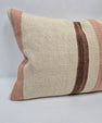 Turkish Hemp Pillow Cushion Natural Cream Brown Pillow Cushion Cover 16" x 24" #9082