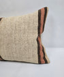 Turkish Hemp Pillow Cushion Natural Cream Brown Pink Pillow Cushion Cover 16" x 24" #9081