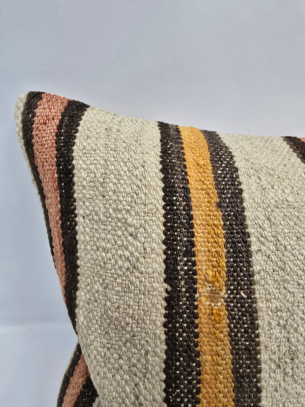 Turkish Hemp Pillow Cushion Natural Cream Brown Pink Pillow Cushion Cover 16" x 24" #9081