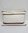 Turkish Hemp Pillow Cushion Natural Cream Red Green Pillow Cushion Cover 16" x 24" #9080