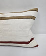 Turkish Hemp Pillow Cushion Natural Cream Red Green Pillow Cushion Cover 16" x 24" #9080