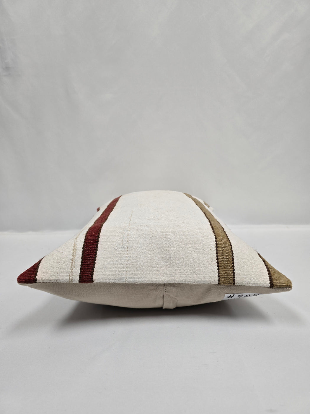Turkish Hemp Pillow Cushion Natural Cream Red Green Pillow Cushion Cover 16" x 24" #9080