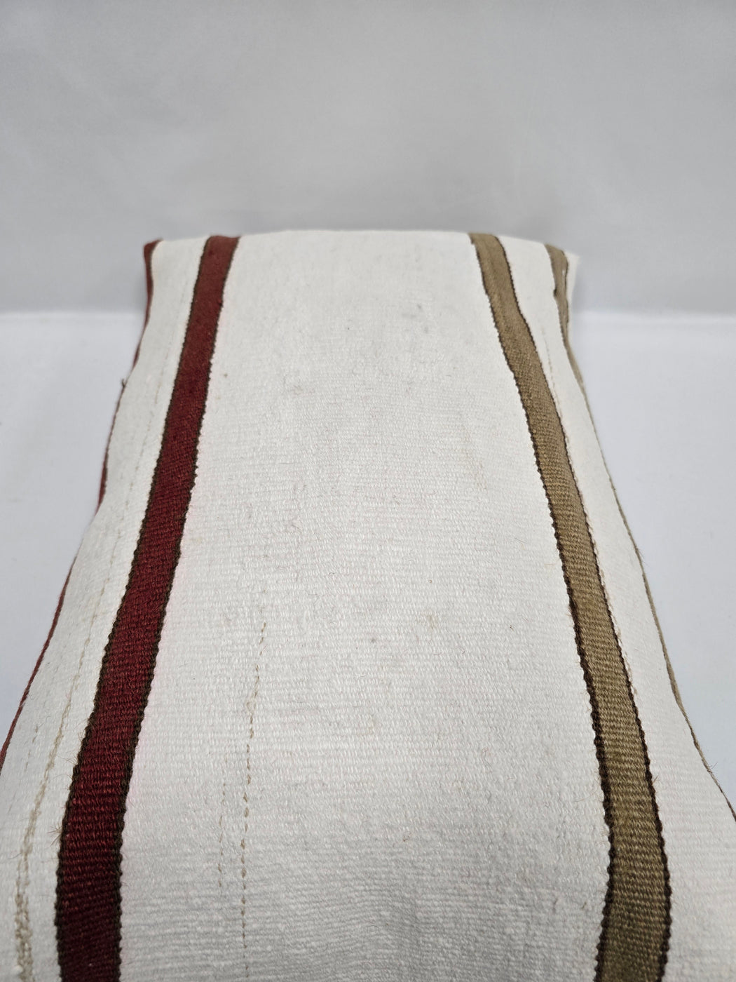 Turkish Hemp Pillow Cushion Natural Cream Red Green Pillow Cushion Cover 16" x 24" #9080