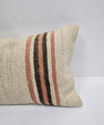 Turkish Hemp Pillow Cushion Natural Cream Brown Pink Pillow Cushion Cover 16" x 24" #9079