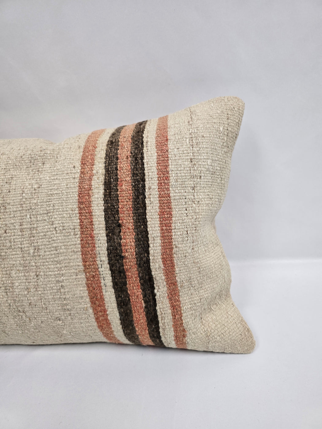 Turkish Hemp Pillow Cushion Natural Cream Brown Pink Pillow Cushion Cover 16" x 24" #9079