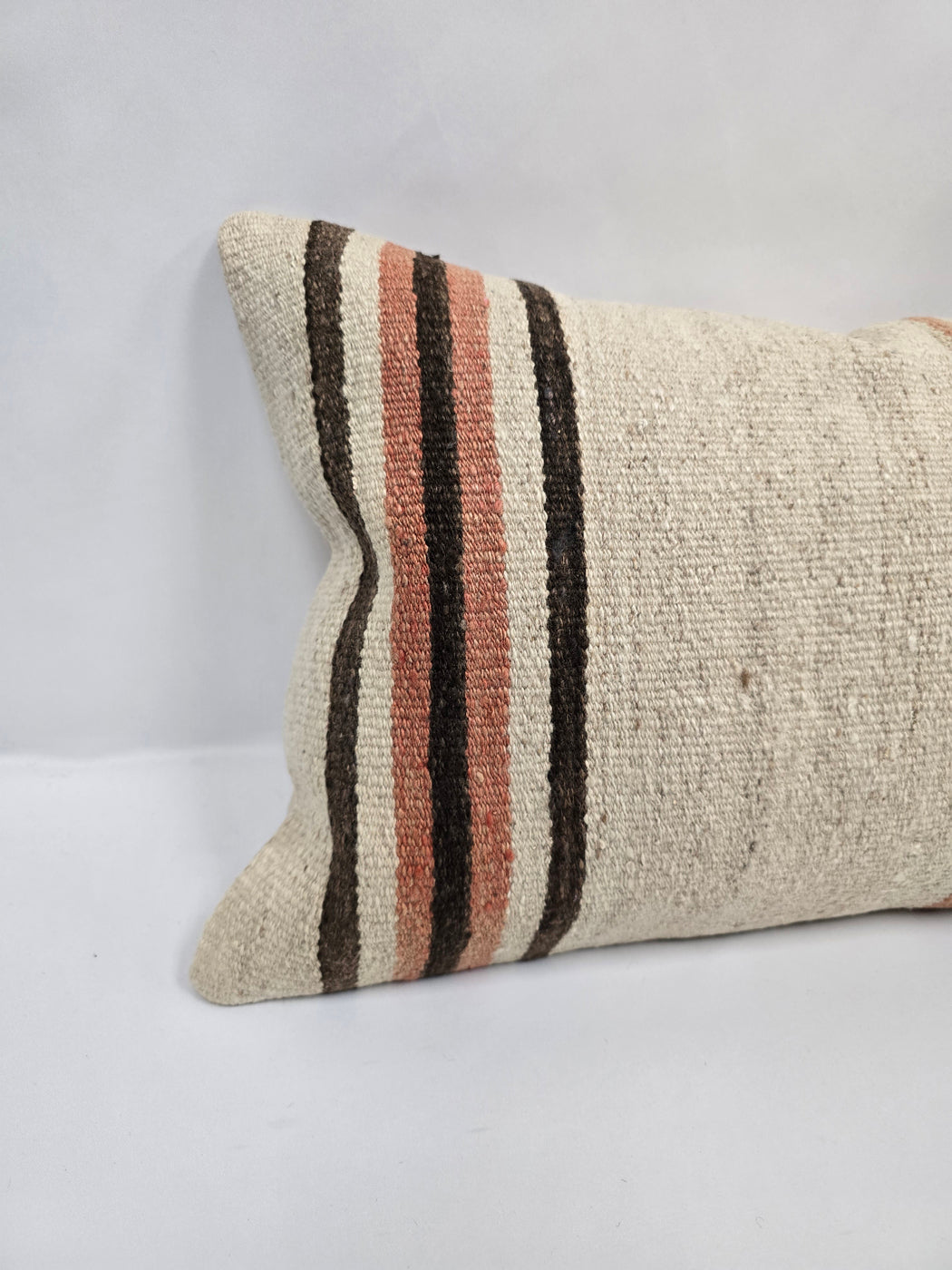 Turkish Hemp Pillow Cushion Natural Cream Brown Pink Pillow Cushion Cover 16" x 24" #9079