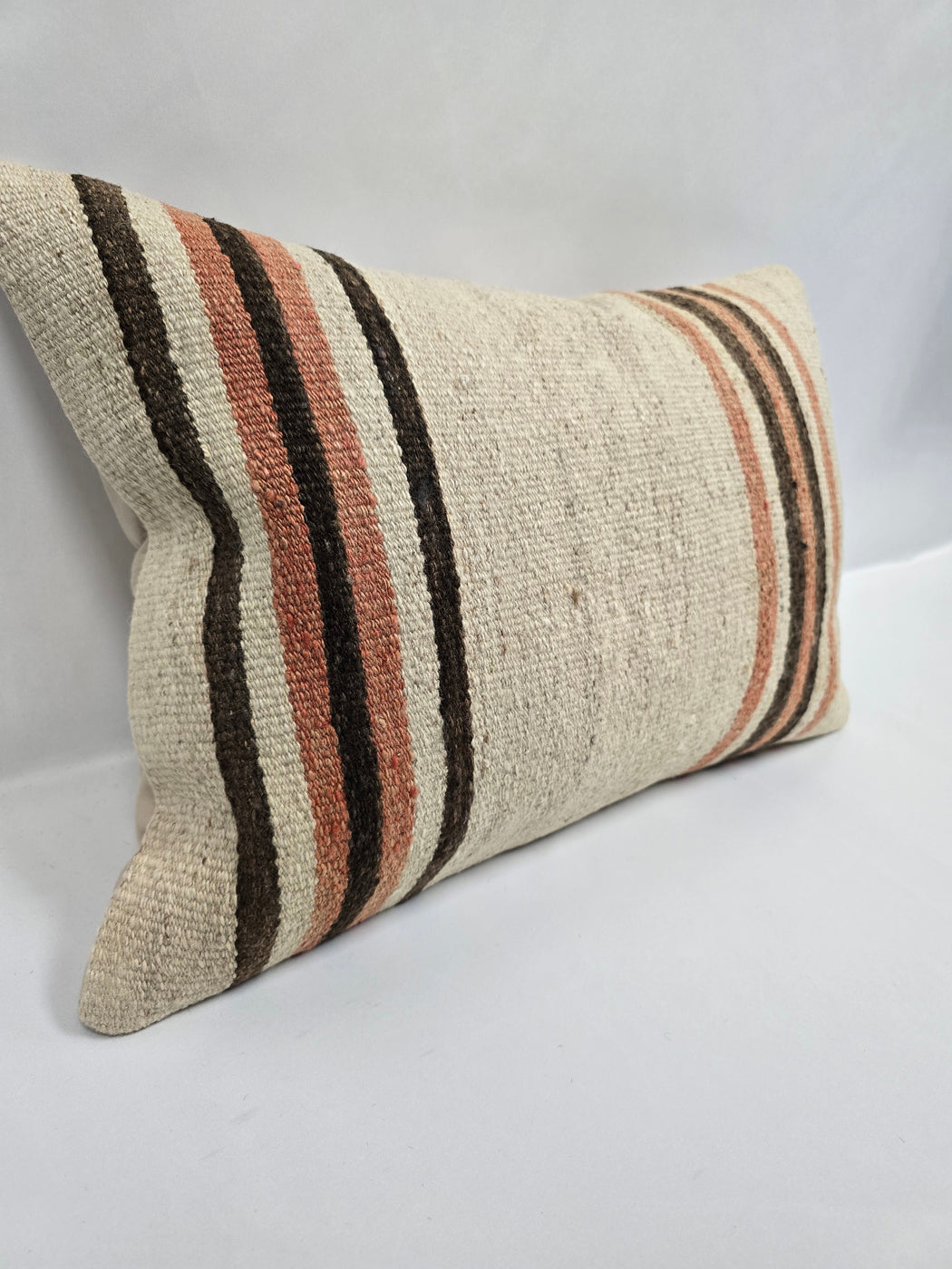 Turkish Hemp Pillow Cushion Natural Cream Brown Pink Pillow Cushion Cover 16" x 24" #9079