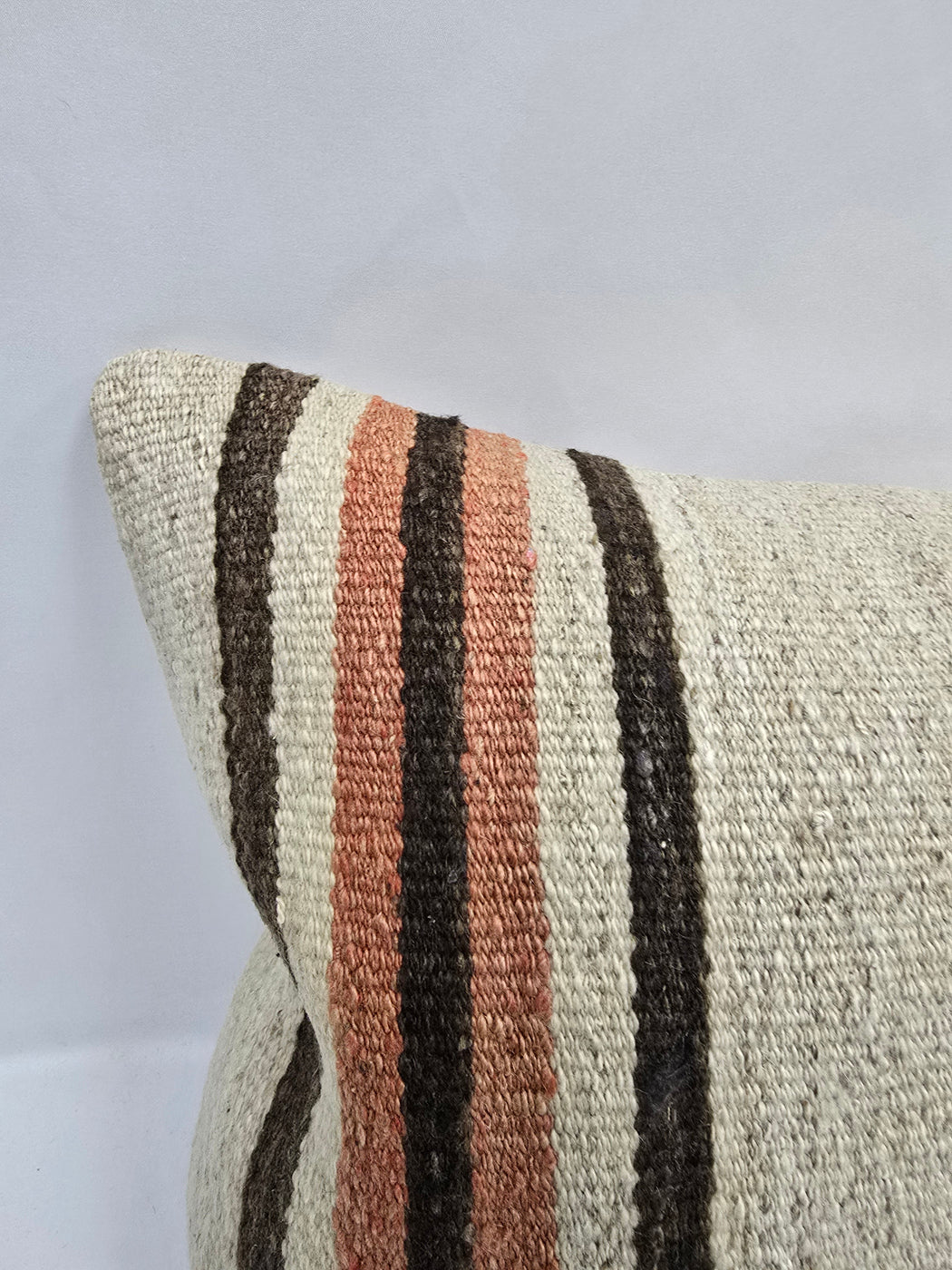 Turkish Hemp Pillow Cushion Natural Cream Brown Pink Pillow Cushion Cover 16" x 24" #9079