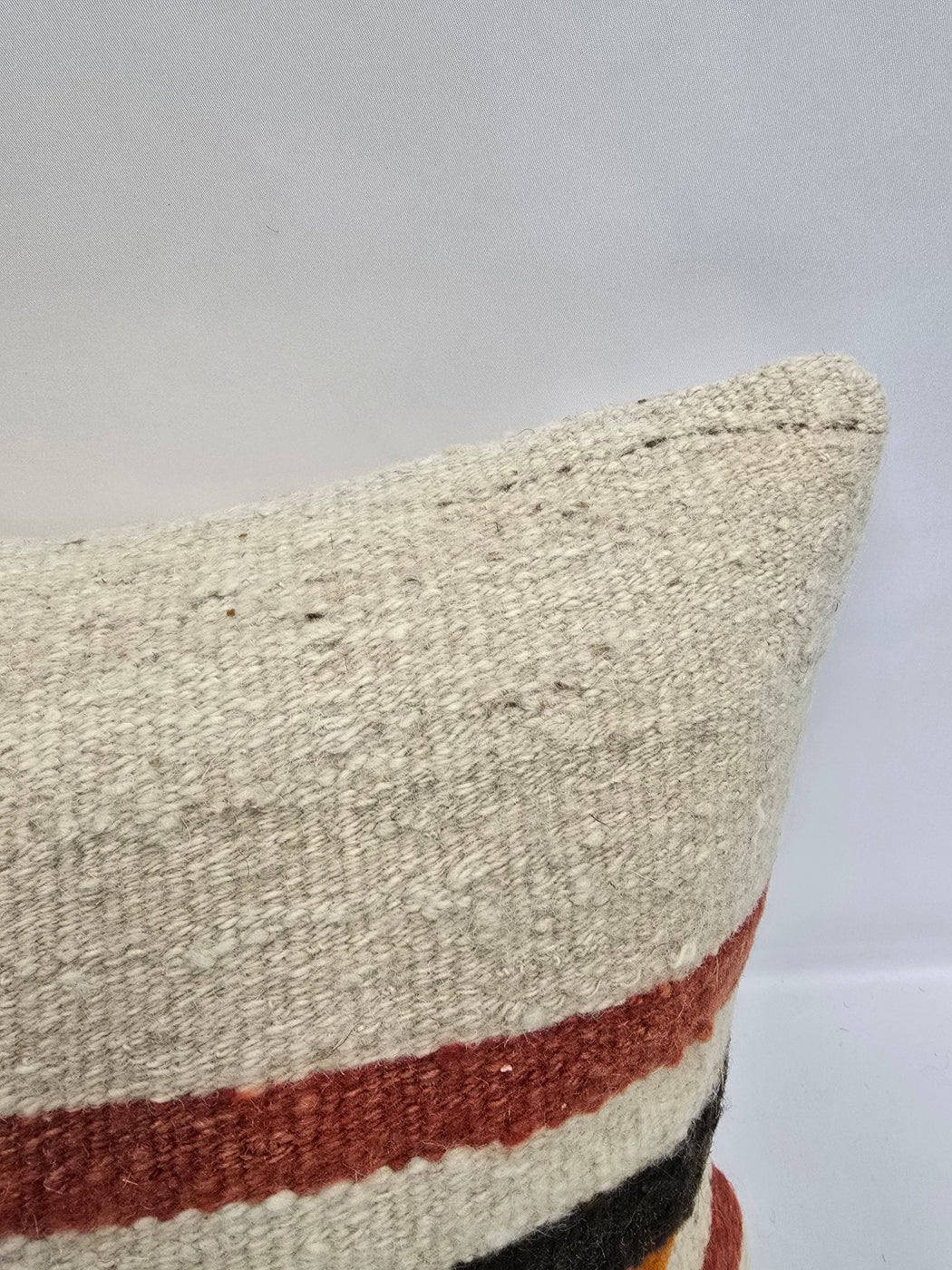 Turkish Hemp Pillow Cushion Natural Cream Brown Black Pillow Cushion Cover 16" x 24" #9074