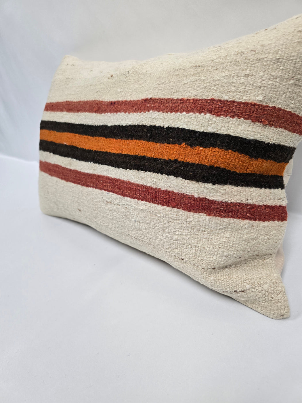 Turkish Hemp Pillow Cushion Natural Cream Brown Black Pillow Cushion Cover 16" x 24" #9074