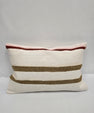 Turkish Hemp Pillow Cushion Natural Cream Green Pillow Cushion Cover 16" x 24" #9073