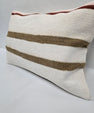 Turkish Hemp Pillow Cushion Natural Cream Green Pillow Cushion Cover 16" x 24" #9073