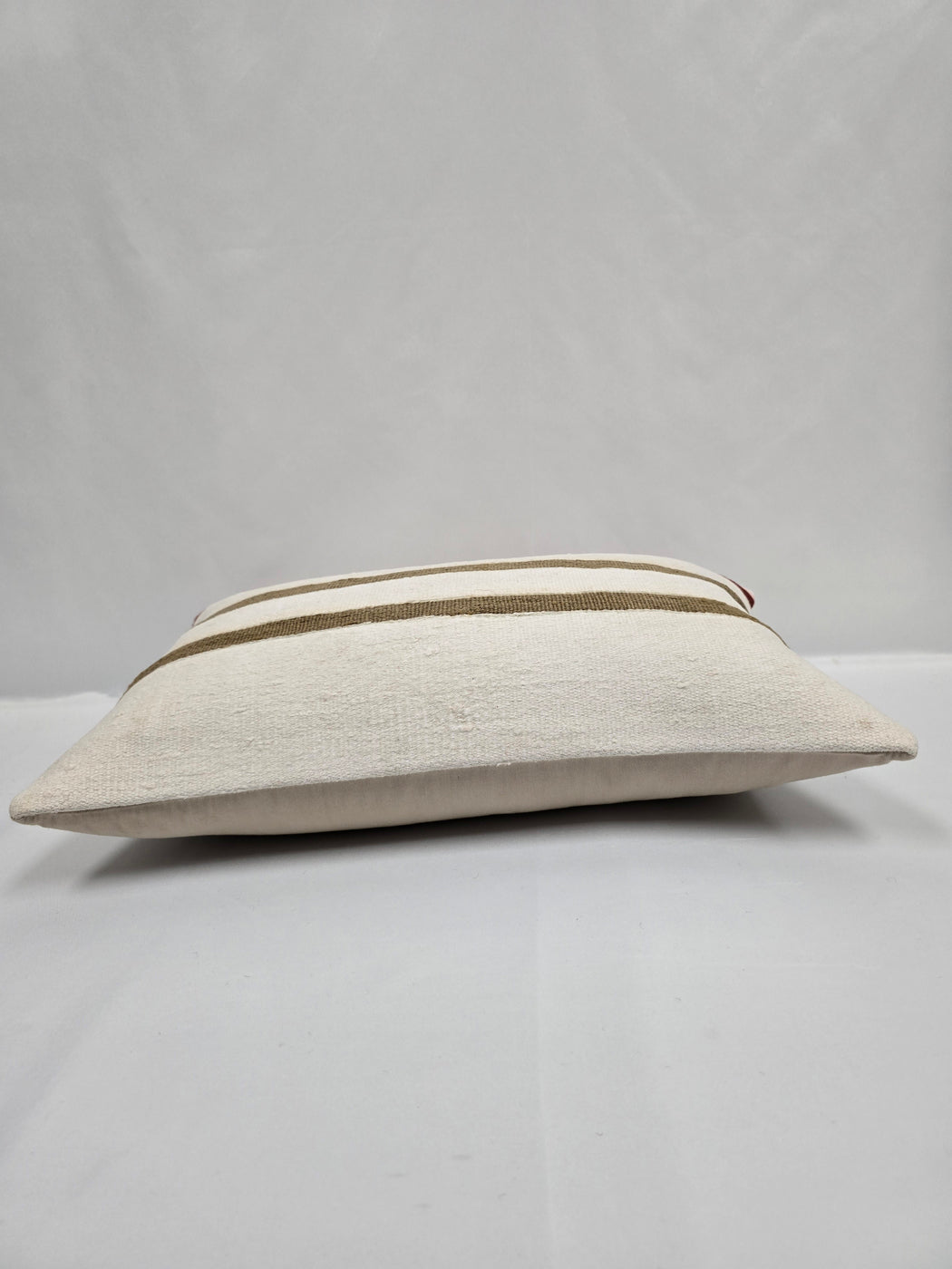 Turkish Hemp Pillow Cushion Natural Cream Green Pillow Cushion Cover 16" x 24" #9073