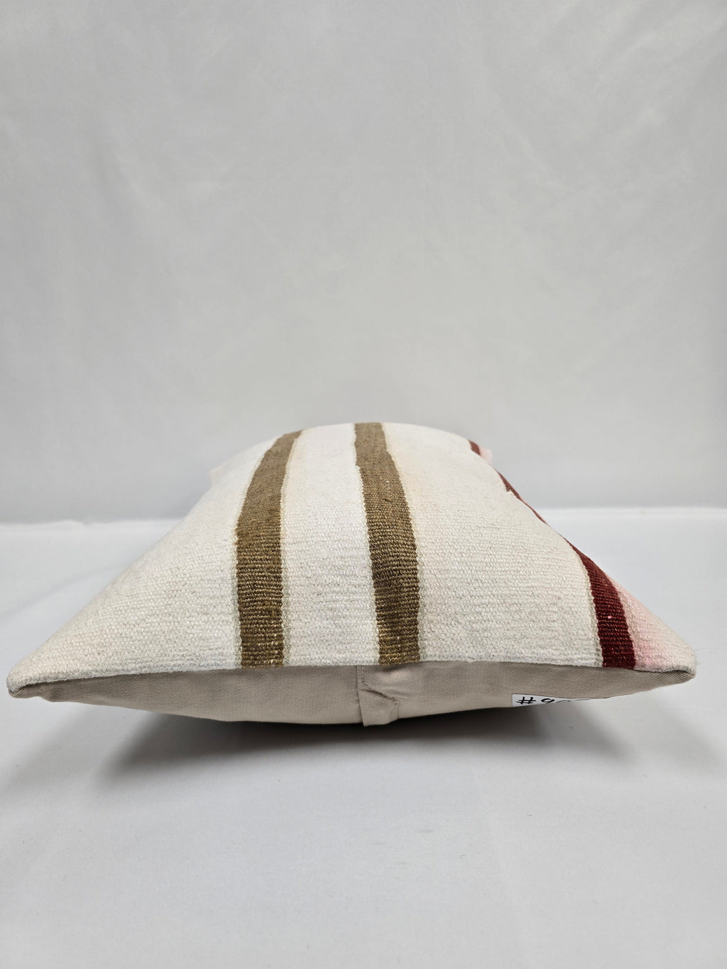 Turkish Hemp Pillow Cushion Natural Cream Green Pillow Cushion Cover 16" x 24" #9073