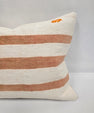 Turkish Hemp Pillow Cushion Natural Cream Rust Orange Pillow Cushion Cover 16" x 24" #9072