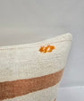 Turkish Hemp Pillow Cushion Natural Cream Rust Orange Pillow Cushion Cover 16" x 24" #9072