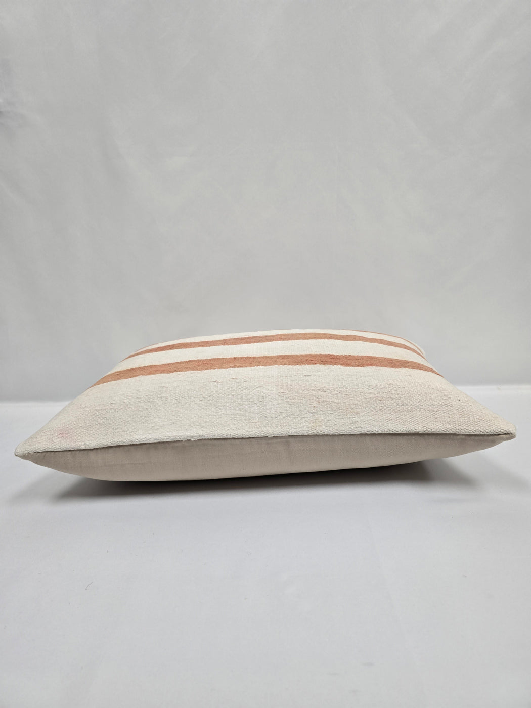 Turkish Hemp Pillow Cushion Natural Cream Rust Orange Pillow Cushion Cover 16" x 24" #9072