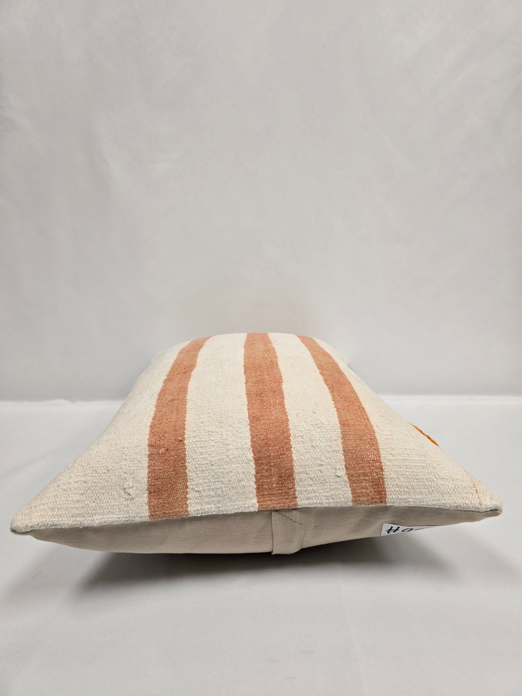 Turkish Hemp Pillow Cushion Natural Cream Rust Orange Pillow Cushion Cover 16" x 24" #9072