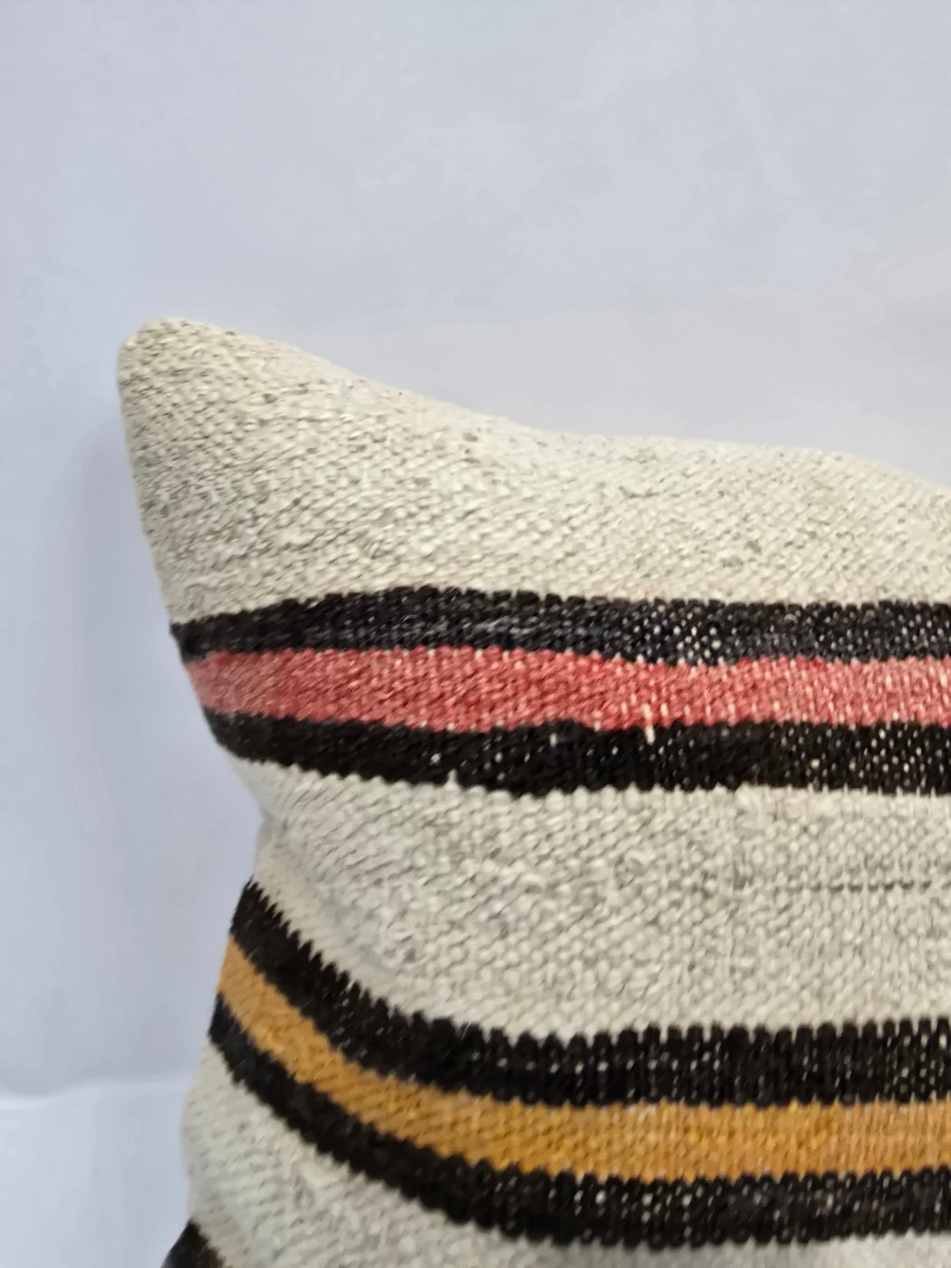Turkish Hemp Pillow Cushion Natural Cream Black Pink Pillow Cushion Cover 16" x 24" #9071