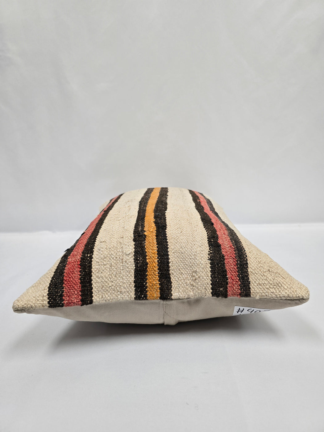 Turkish Hemp Pillow Cushion Natural Cream Black Pink Pillow Cushion Cover 16" x 24" #9071