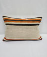 Turkish Hemp Pillow Cushion Natural Cream Black Orange Pillow Cushion Cover 16" x 24" #9070
