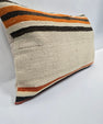 Turkish Hemp Pillow Cushion Natural Cream Black Orange Pillow Cushion Cover 16" x 24" #9070