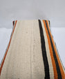Turkish Hemp Pillow Cushion Natural Cream Black Orange Pillow Cushion Cover 16" x 24" #9070
