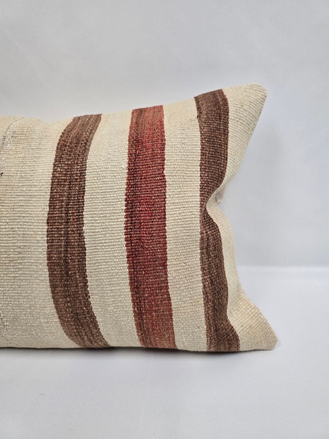 Turkish Hemp Pillow Cushion Natural Cream Brown Pillow Cushion Cover 16" x 24" #9067
