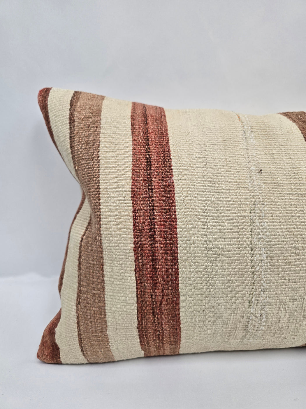 Turkish Hemp Pillow Cushion Natural Cream Brown Pillow Cushion Cover 16" x 24" #9067