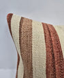 Turkish Hemp Pillow Cushion Natural Cream Brown Pillow Cushion Cover 16" x 24" #9067