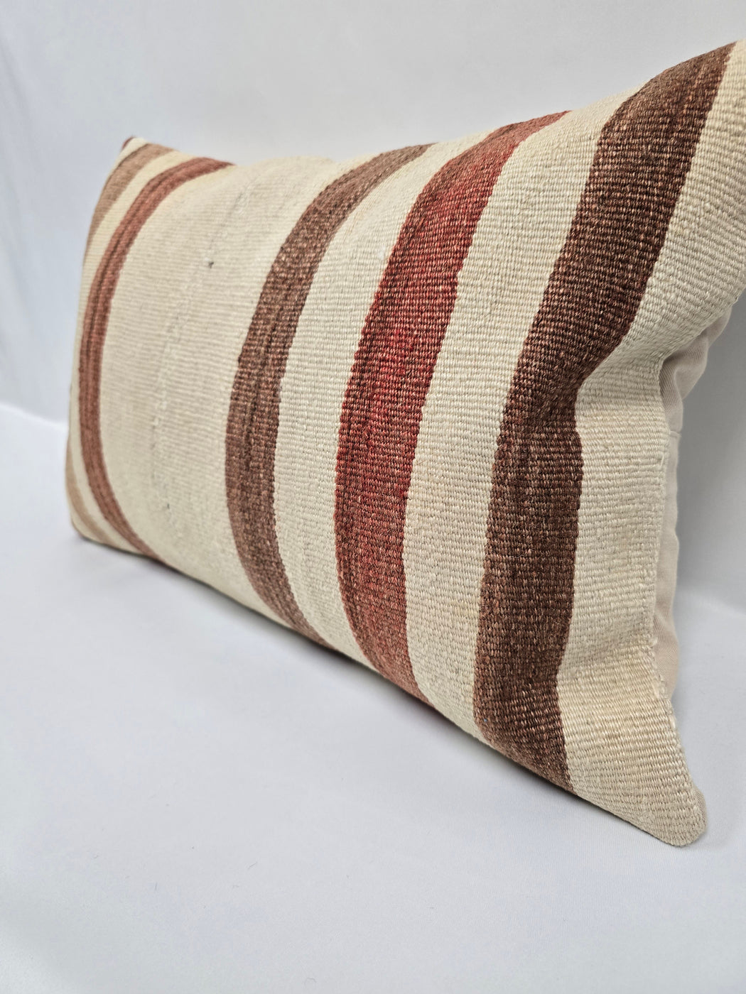 Turkish Hemp Pillow Cushion Natural Cream Brown Pillow Cushion Cover 16" x 24" #9067