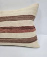 Turkish Hemp Pillow Cushion Natural Cream Brown Pillow Cushion Cover 16" x 24" #9064