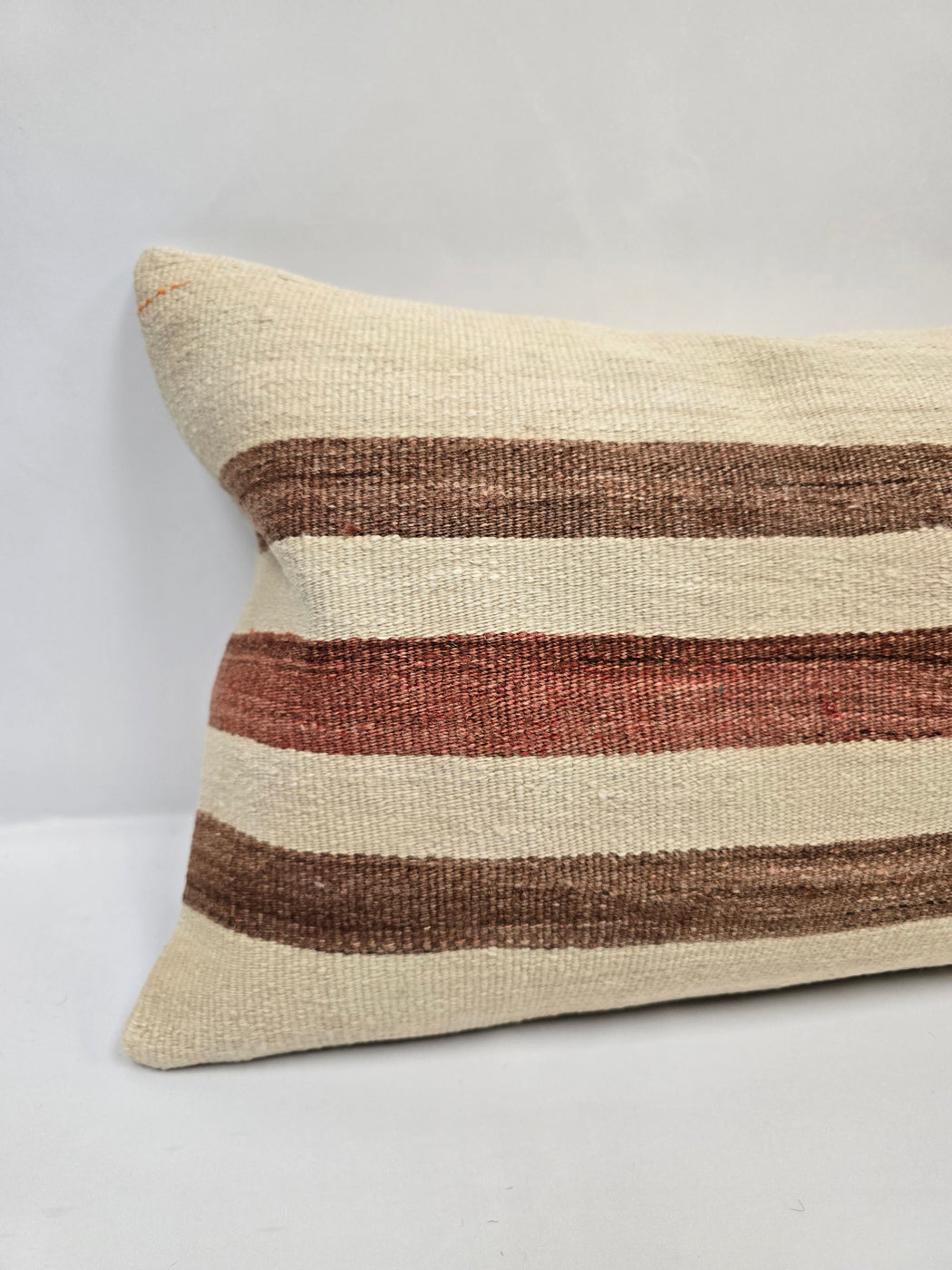 Turkish Hemp Pillow Cushion Natural Cream Brown Pillow Cushion Cover 16" x 24" #9064