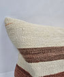 Turkish Hemp Pillow Cushion Natural Cream Brown Pillow Cushion Cover 16" x 24" #9064