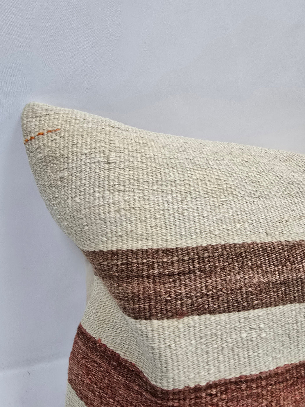 Turkish Hemp Pillow Cushion Natural Cream Brown Pillow Cushion Cover 16" x 24" #9064