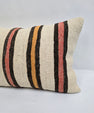 Turkish Hemp Pillow Cushion Natural Cream Black Pink Rust Pillow Cushion Cover 16" x 24" #9078