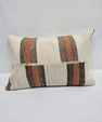 Turkish Hemp Pillow Cushion Natural Cream Brown Rust Pillow Cushion Cover 16" x 24" #9061