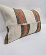 Turkish Hemp Pillow Cushion Natural Cream Brown Rust Pillow Cushion Cover 16" x 24" #9061