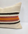 Turkish Hemp Pillow Cushion Natural Cream Brown Black Pillow Cushion Cover 16" x 24" #9059