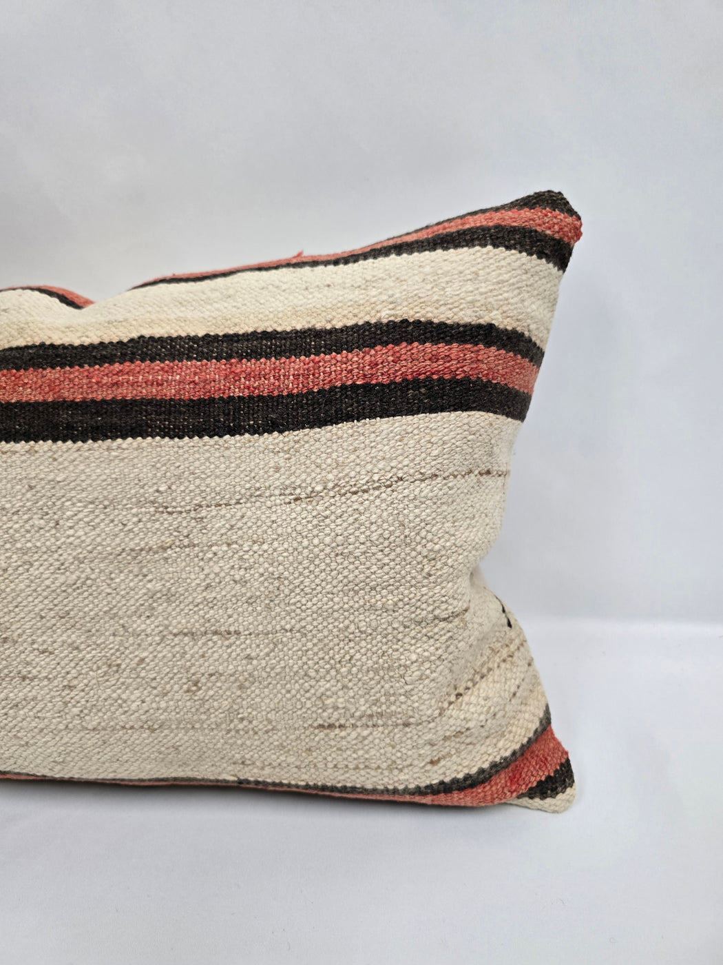 Turkish Hemp Pillow Cushion Natural Cream Black Pink Pillow Cushion Cover 16" x 24" #9056