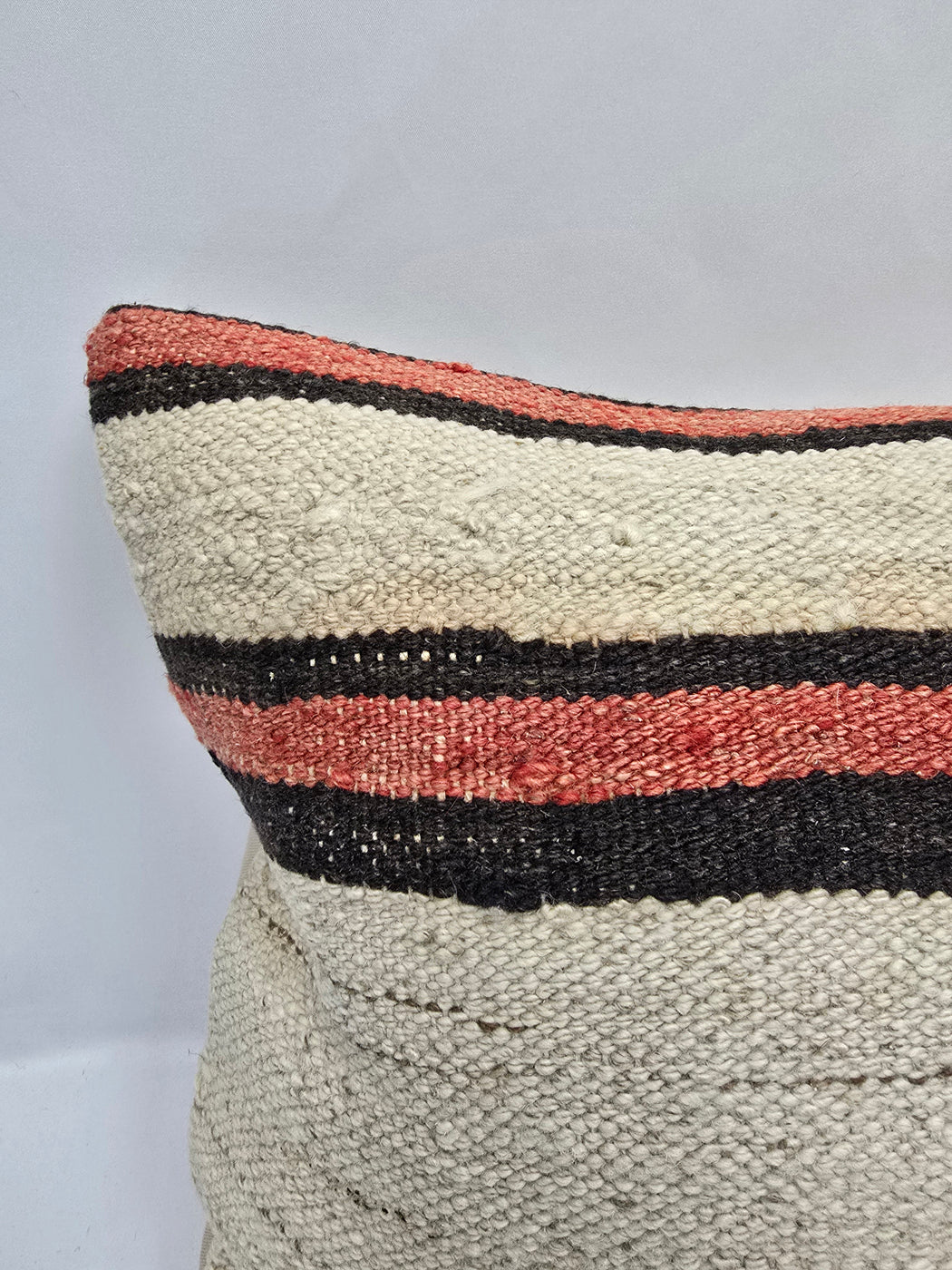 Turkish Hemp Pillow Cushion Natural Cream Black Pink Pillow Cushion Cover 16" x 24" #9056