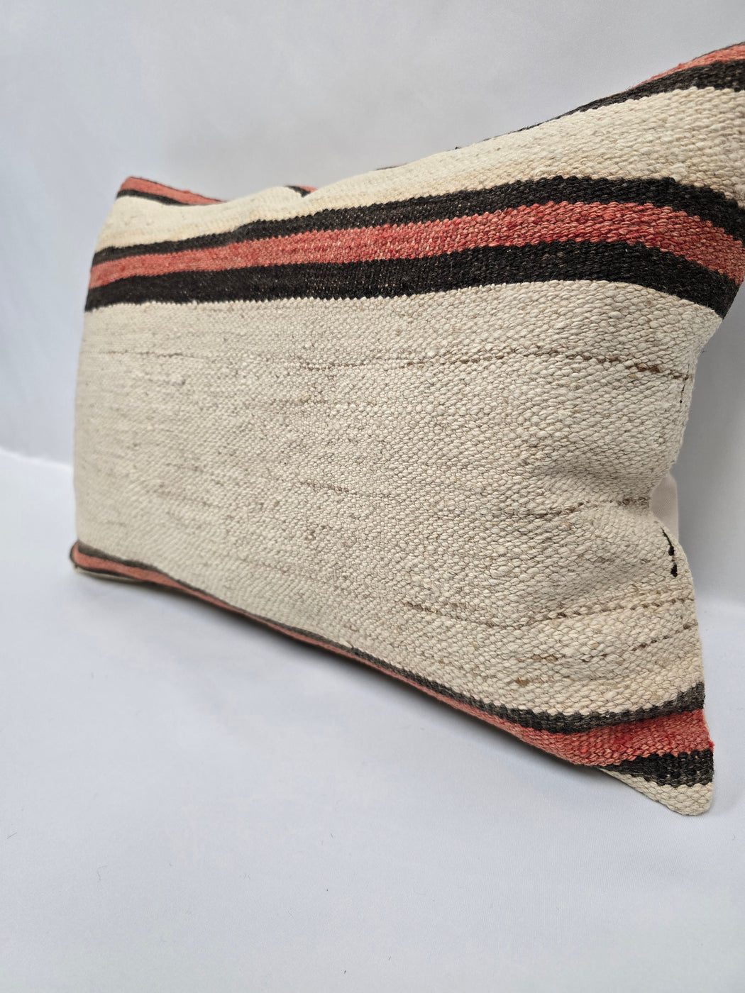 Turkish Hemp Pillow Cushion Natural Cream Black Pink Pillow Cushion Cover 16" x 24" #9056