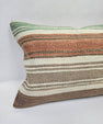 Turkish Hemp Pillow Cushion Natural Cream Green Rust Pillow Cushion Cover 16" x 24" #9055
