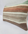 Turkish Hemp Pillow Cushion Natural Cream Green Rust Pillow Cushion Cover 16" x 24" #9055