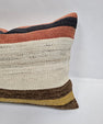 Turkish Hemp Pillow Cushion Natural Cream Brown Rust Pillow Cushion Cover 16" x 24" #9054