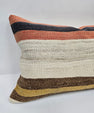 Turkish Hemp Pillow Cushion Natural Cream Brown Rust Pillow Cushion Cover 16" x 24" #9054