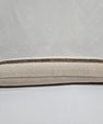 Turkish Lumbar Rug Pillow Cream Brown Cushion Cover Hemp Pillow 14" x 40" #9490