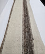 Turkish Lumbar Rug Pillow Cream Brown Cushion Cover Hemp Pillow 14" x 40" #9490