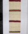 Turkish Lumbar Rug Pillow Cream Black Orange Cushion Cover Hemp Pillow 14" x 40" #9488