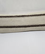 Turkish Lumbar Rug Pillow Cream Brown Cushion Cover Hemp Pillow 14" x 40" #9483